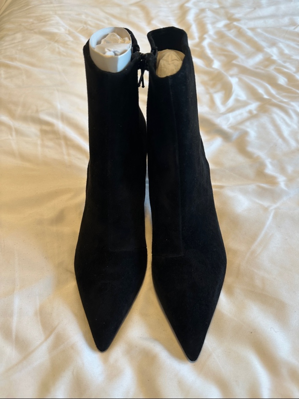 Women's Steve Madden Black Pointed-Toe Suede Ankle Boots